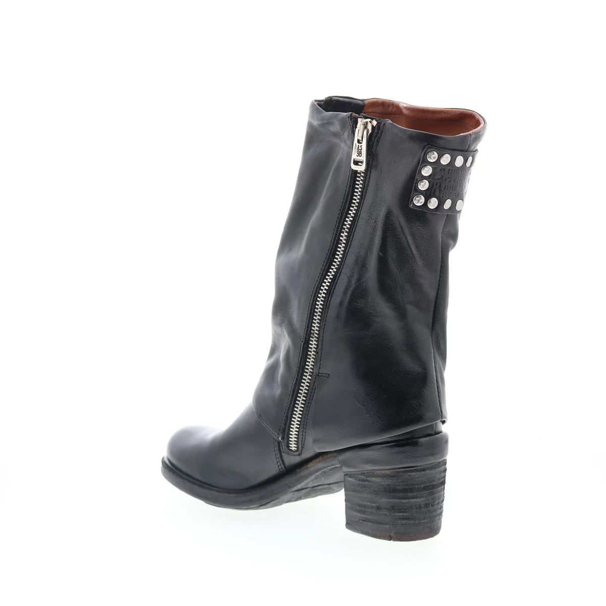 Jensen Womens Black Leather Zipper Ankle & Booties Boots