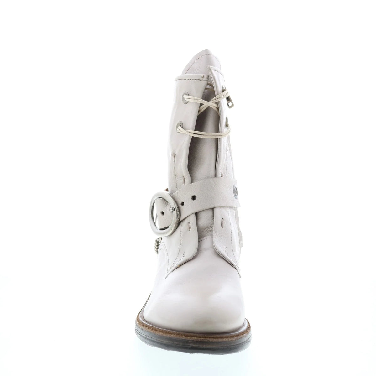 Faust A51202-101 Womens Beige Leather Hook & Loop Casual Dress Boots