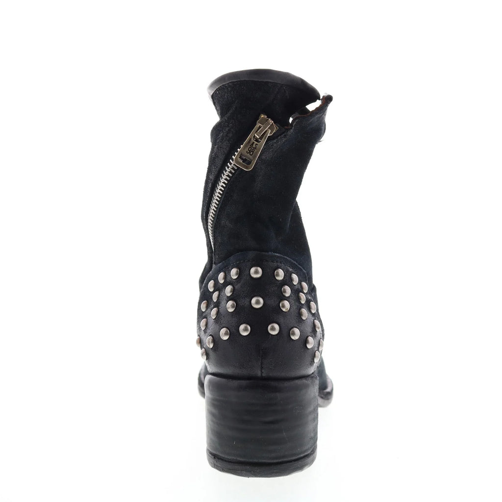 Orrin 548204-301 Womens Black Leather Zipper Casual Dress Boots