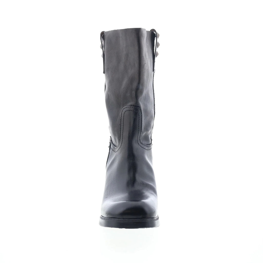 Lyam Womens Black Leather Slip On Casual Dress Boots
