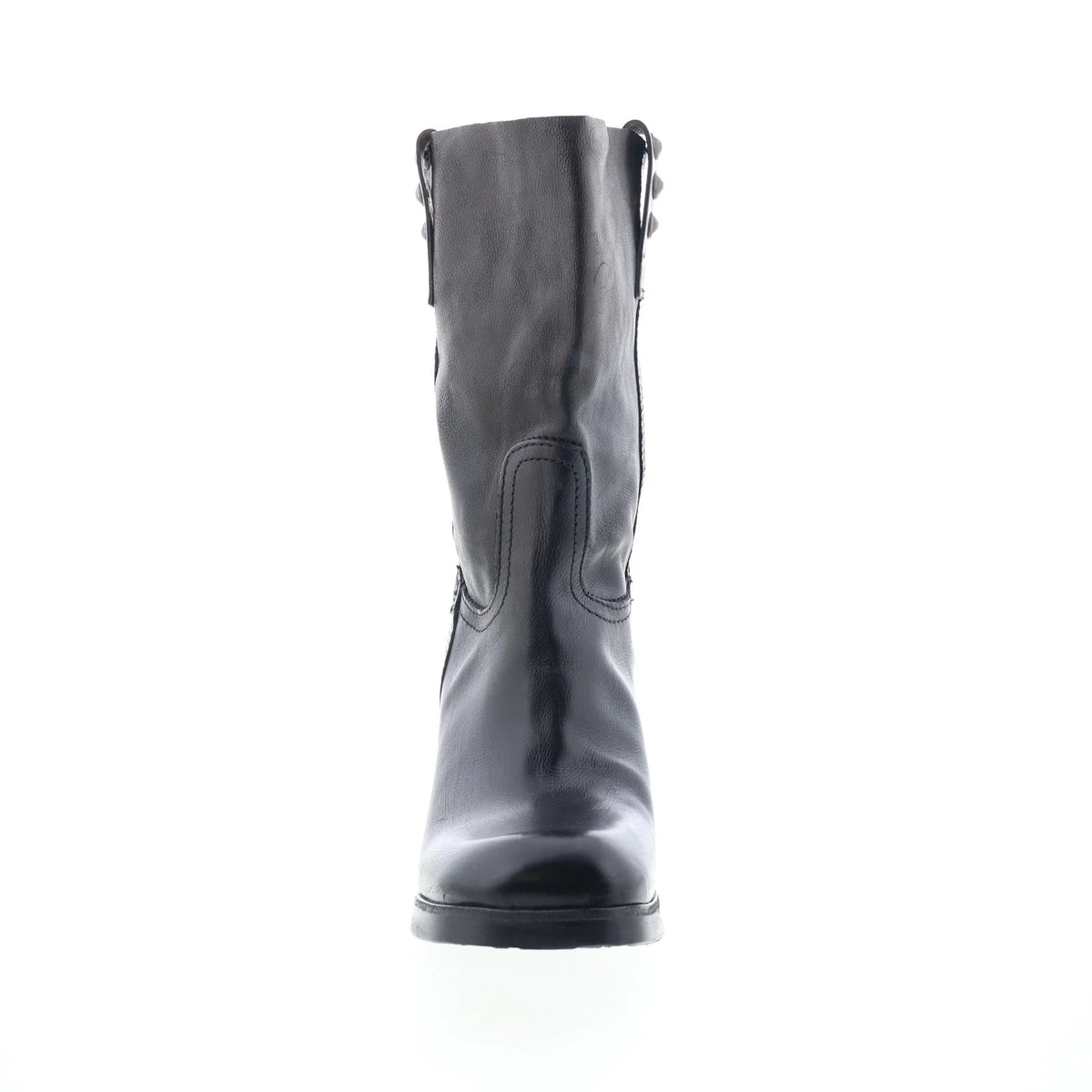 Lyam Womens Black Leather Slip On Casual Dress Boots