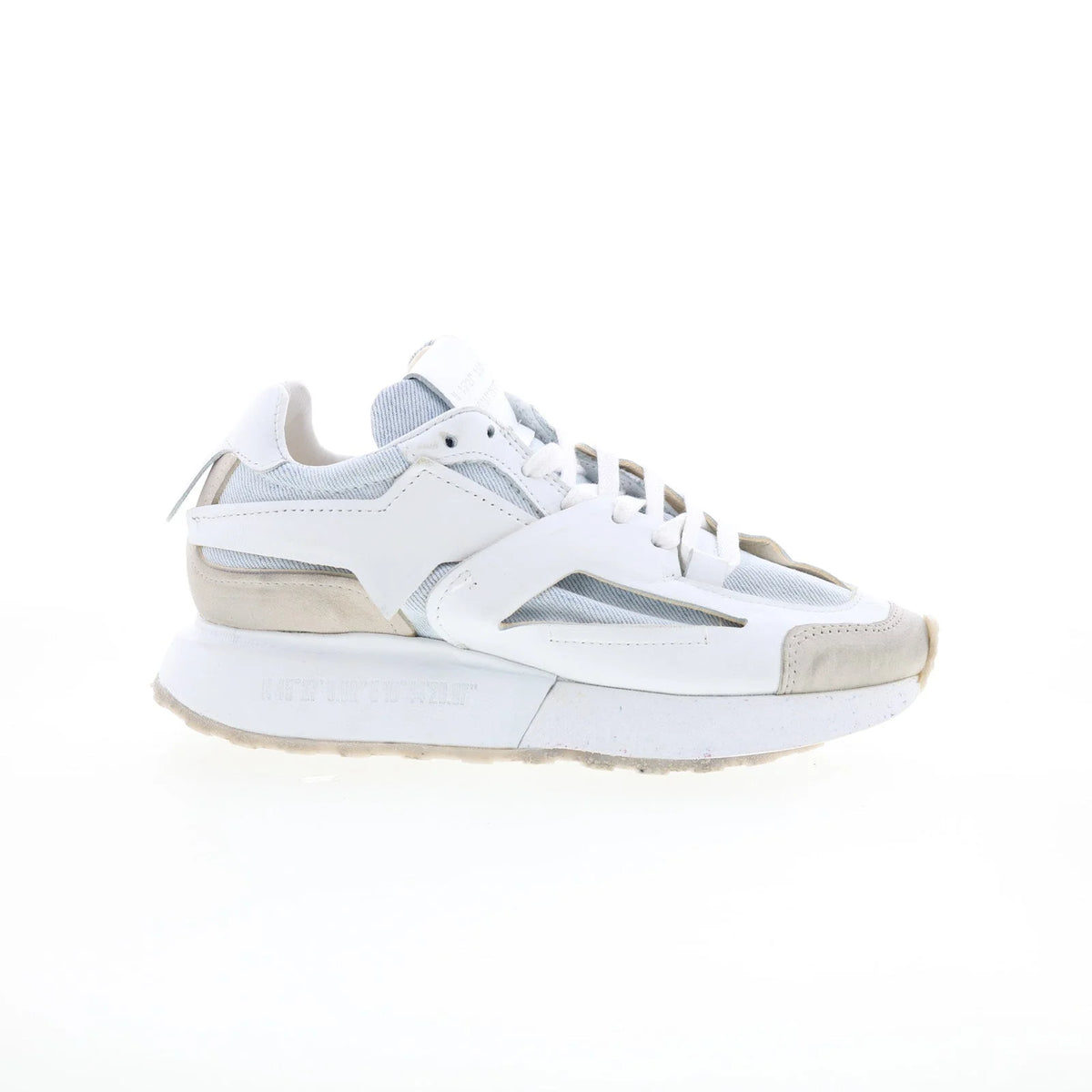 Evander Womens White Synthetic Lace Up Lifestyle Sneakers Shoes
