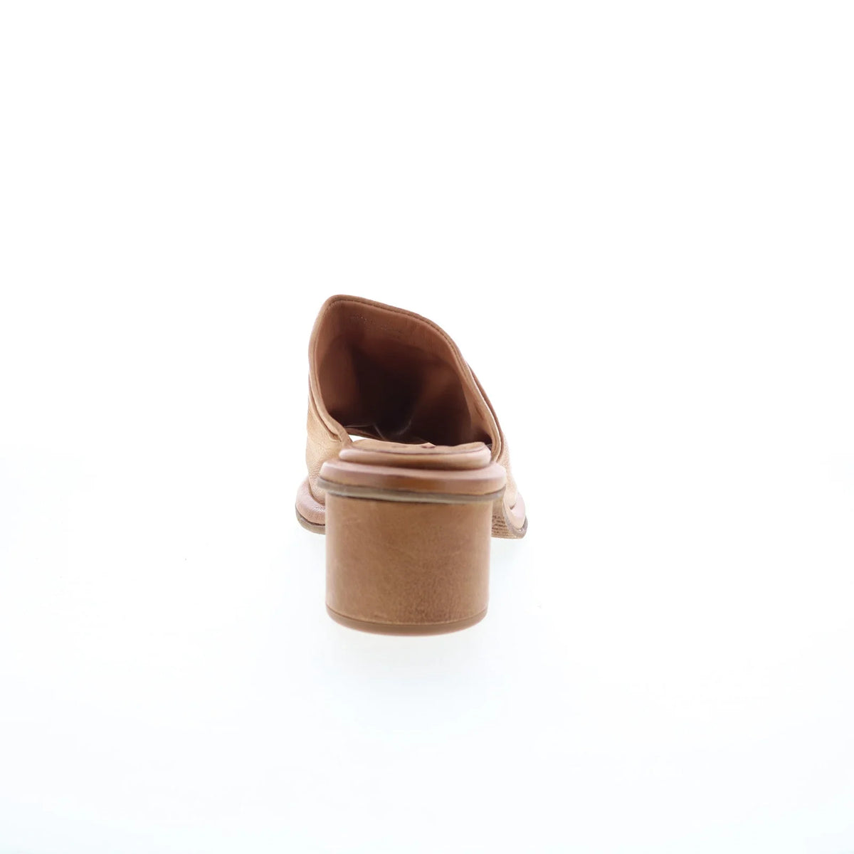 Lior Womens Brown Leather Slip On Heeled Sandals Shoes