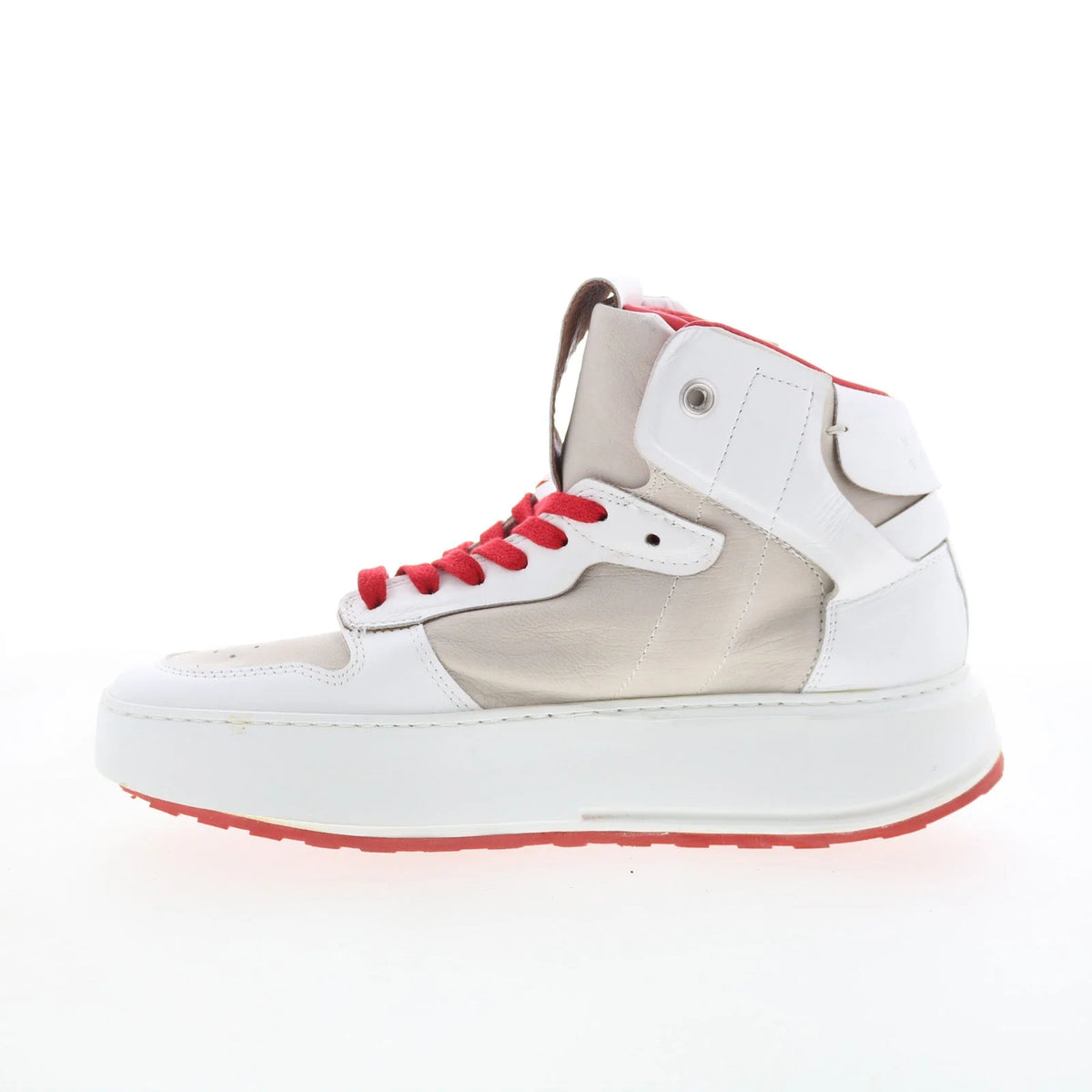 Haldon Womens White Leather Lace Up Lifestyle Sneakers Shoes
