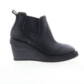 Talen Womens Black Leather Slip On Ankle & Booties Boots