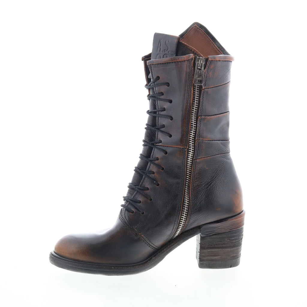 Jasper Womens Brown Leather Zipper Casual Dress Boots