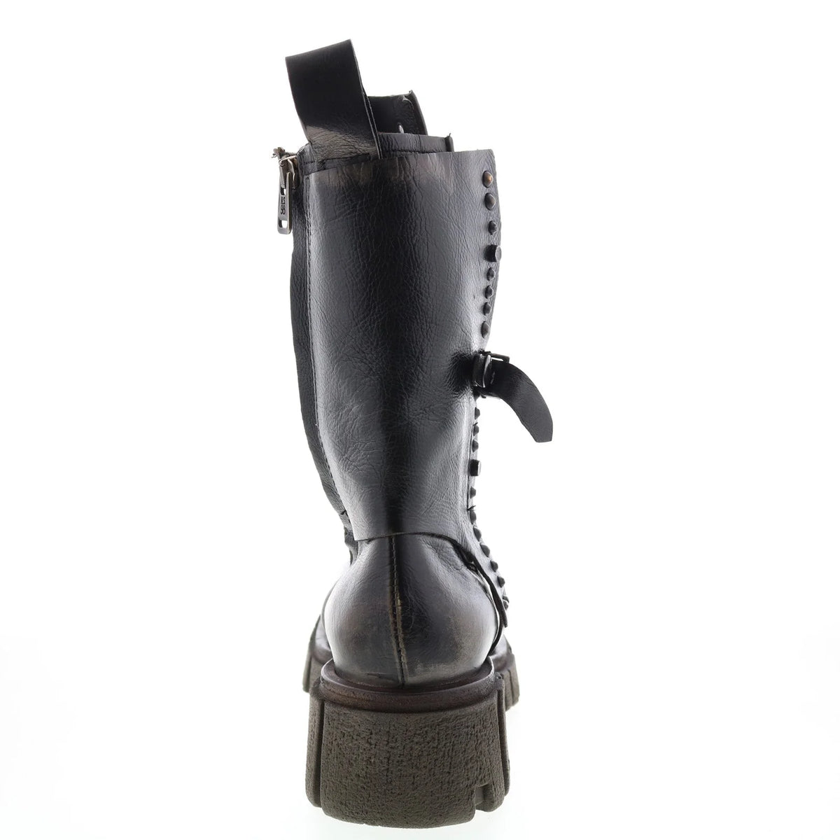 Hallsey A54202-101 Womens Black Leather Casual Dress Boots
