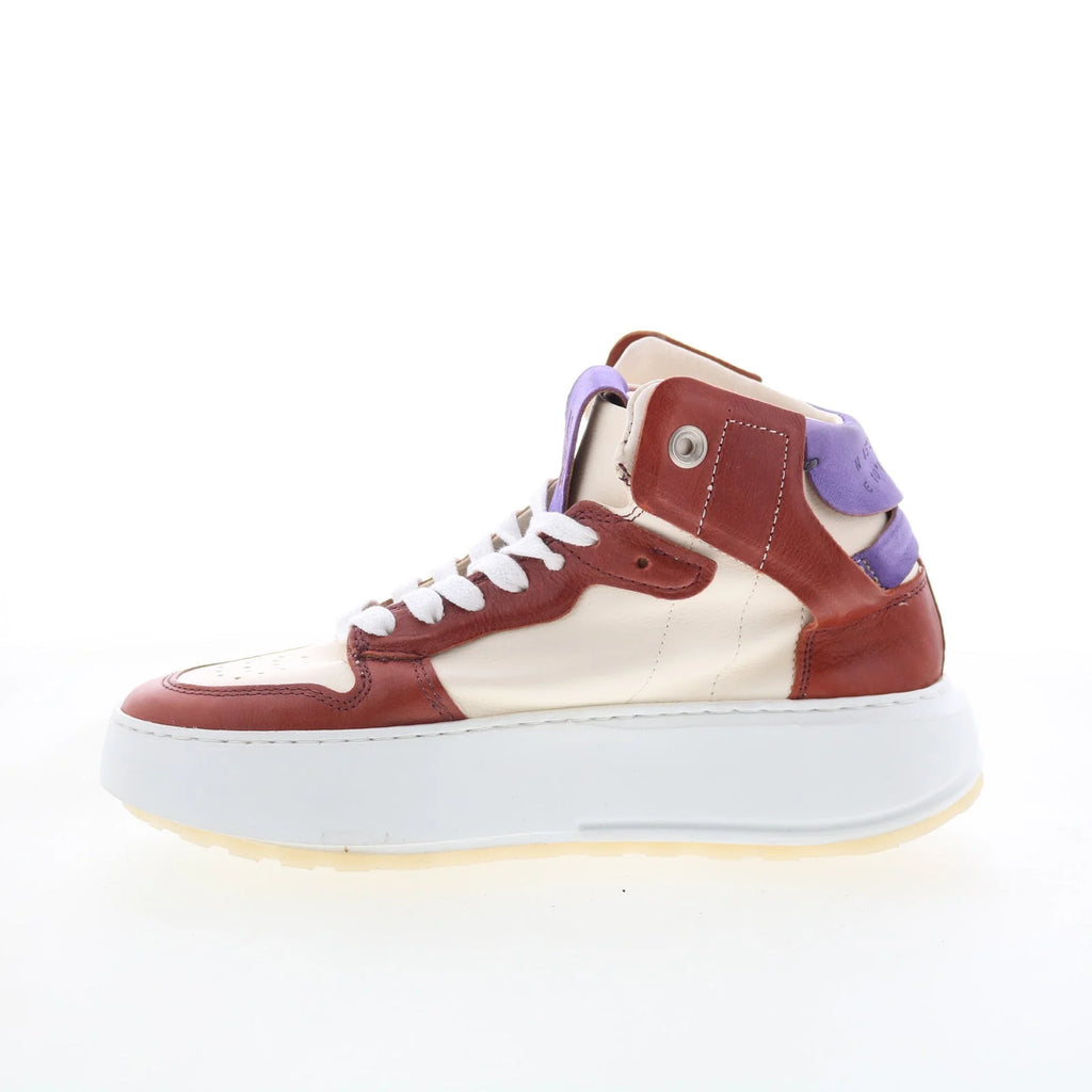 Haldon Womens Beige Leather Lace Up Lifestyle Sneakers Shoes