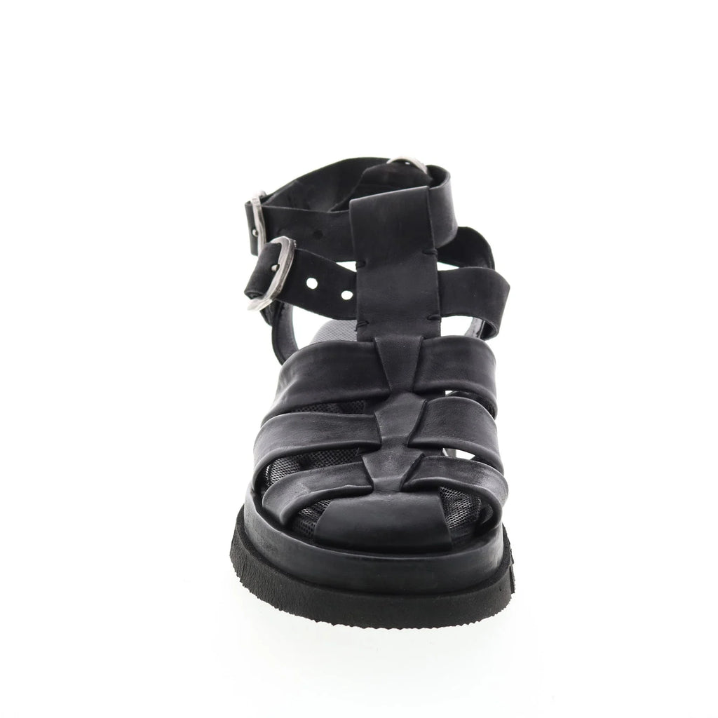 Colter A68002-101 Womens Black Leather Gladiator Sandals Shoes