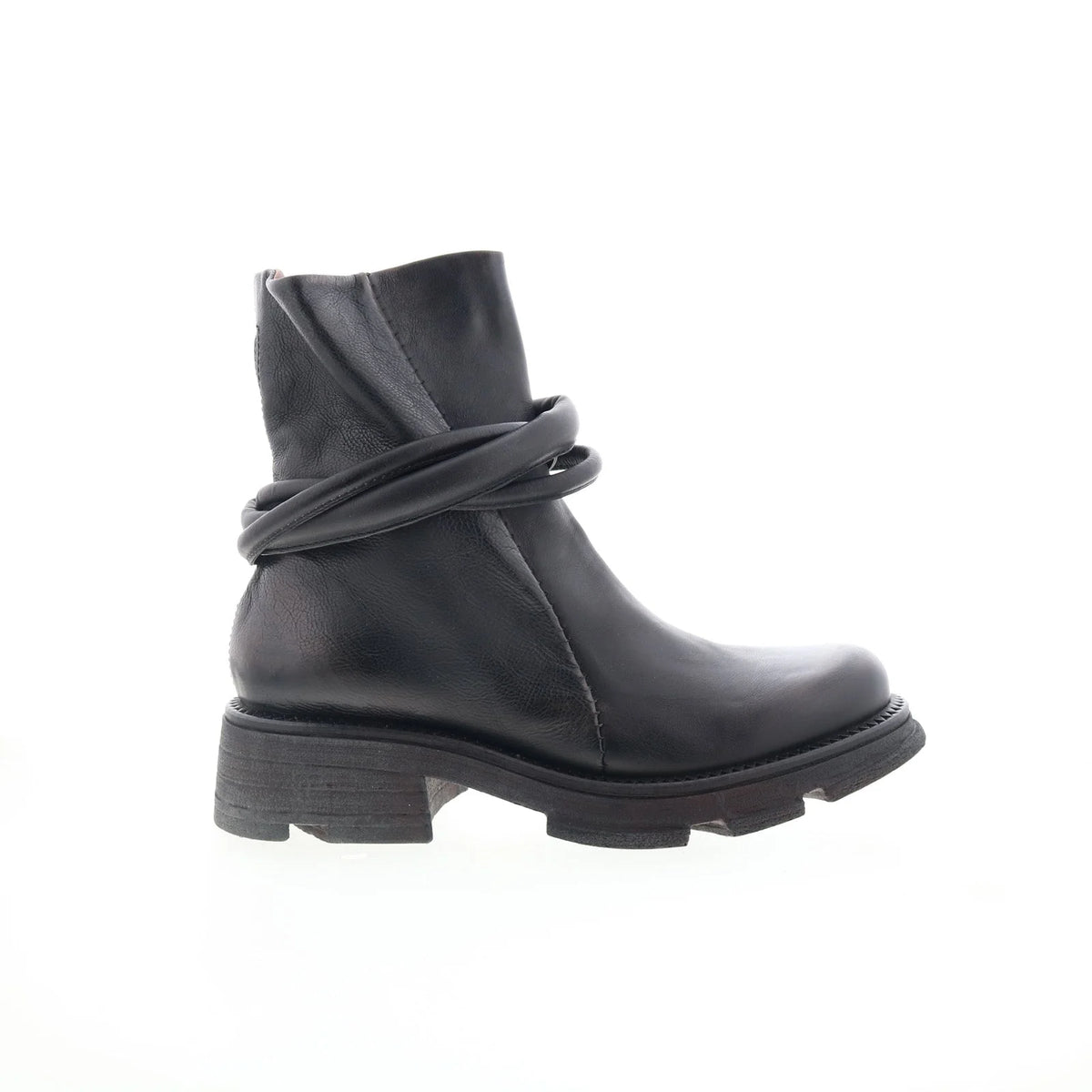 Lider Womens Black Leather Zipper Casual Dress Boots