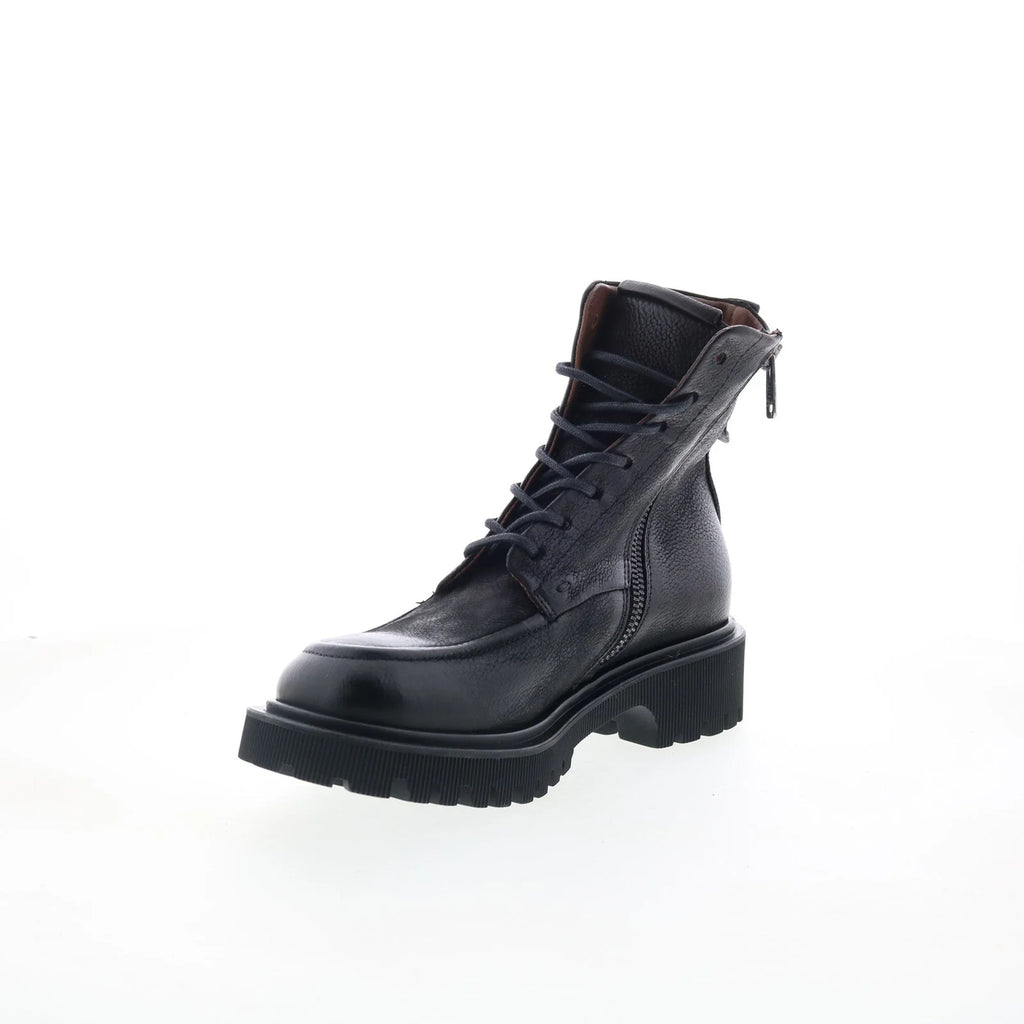 Truett Womens Black Leather Zipper Casual Dress Boots