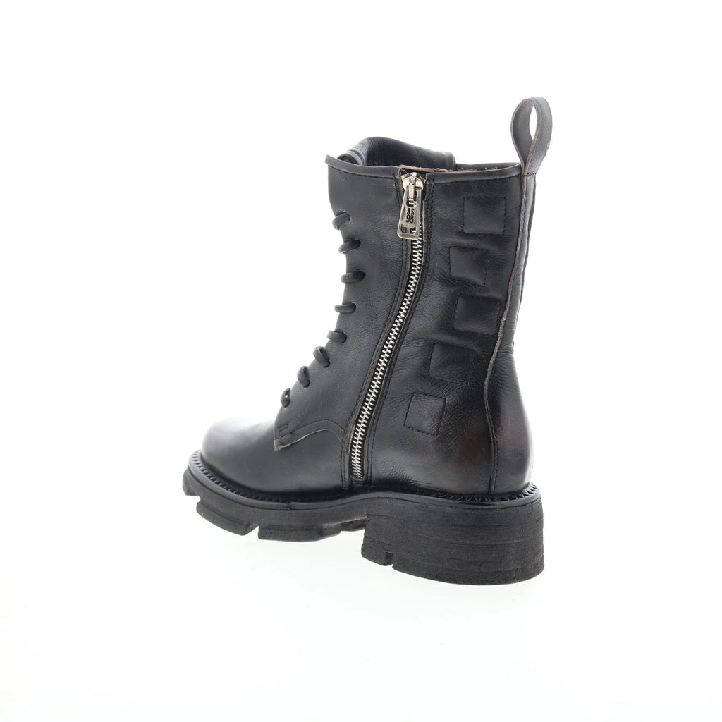 Lockwood Womens Black Leather Zipper Casual Dress Boots