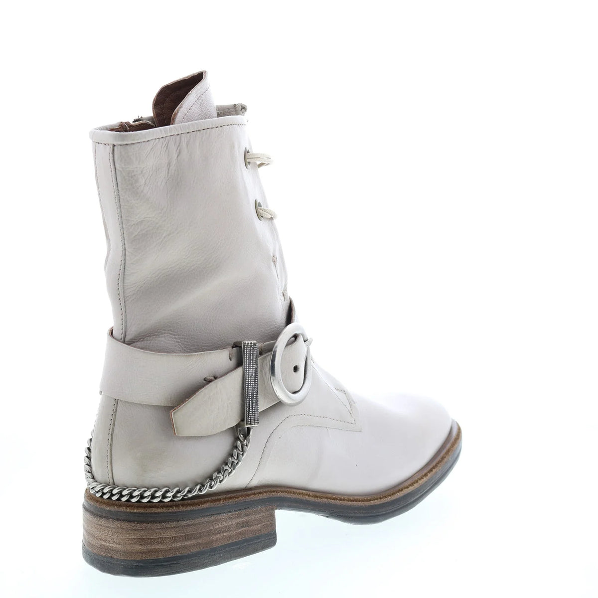 Faust A51202-101 Womens Beige Leather Hook & Loop Casual Dress Boots