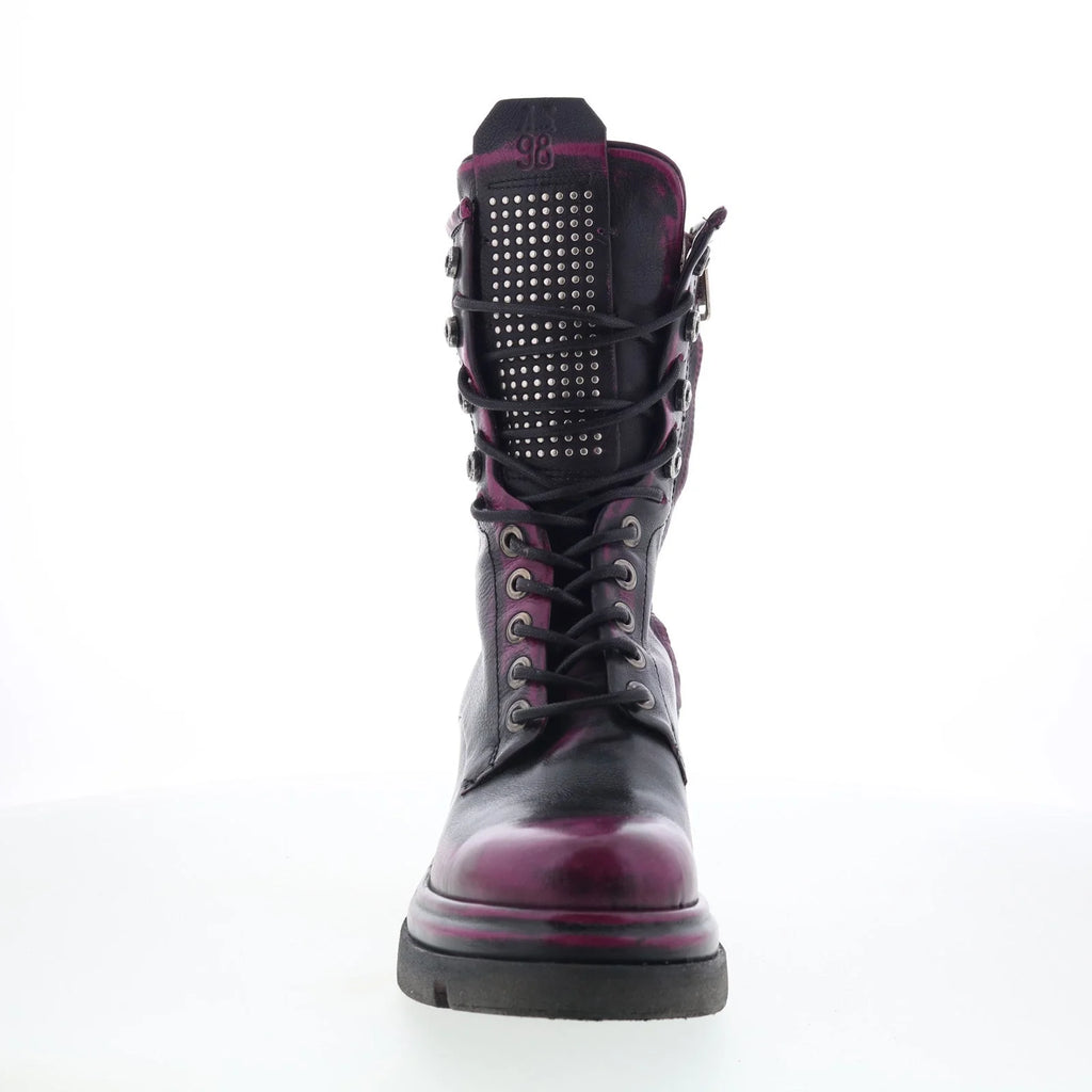 Emper Womens Black Leather Lace Up Casual Dress Boots