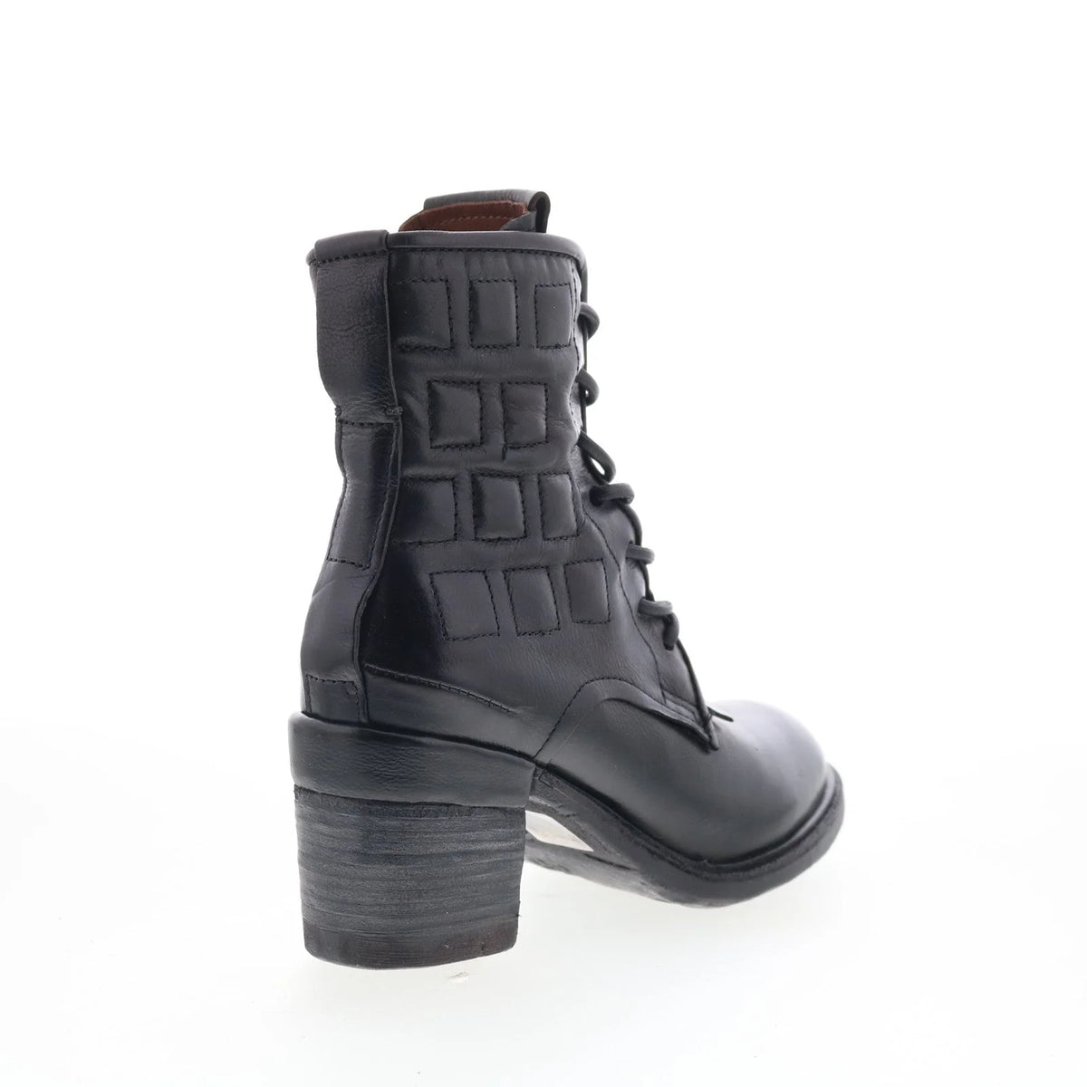 Jalen Womens Black Leather Lace Up Ankle & Booties Boots