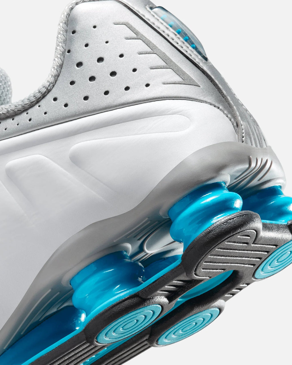 Shox R4 Metallic Silver/Blue