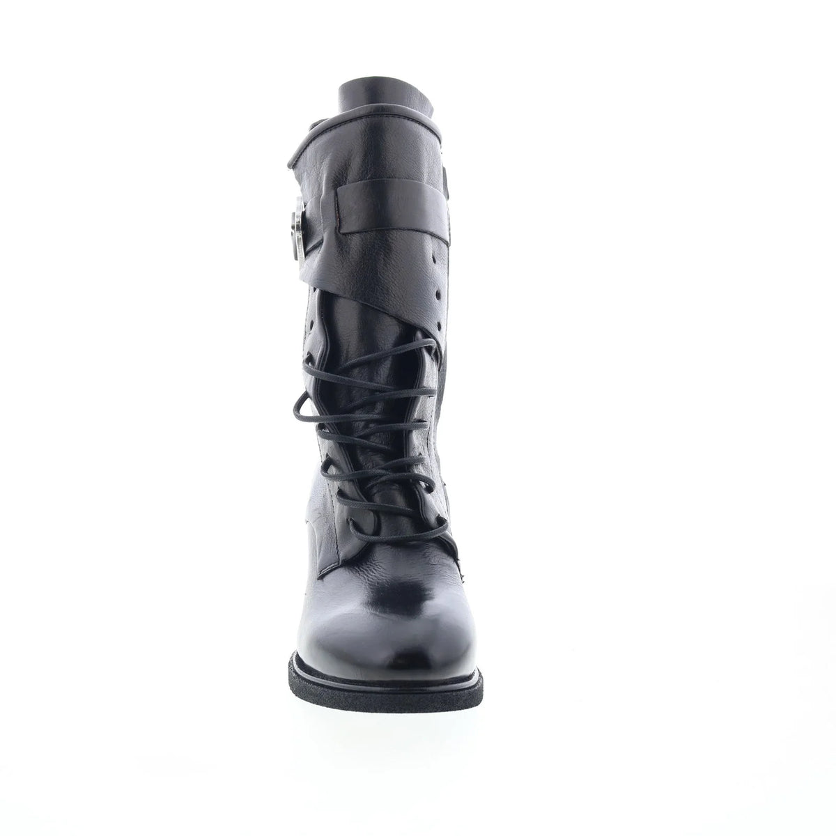 Layne Womens Black Leather Zipper Casual Dress Boots