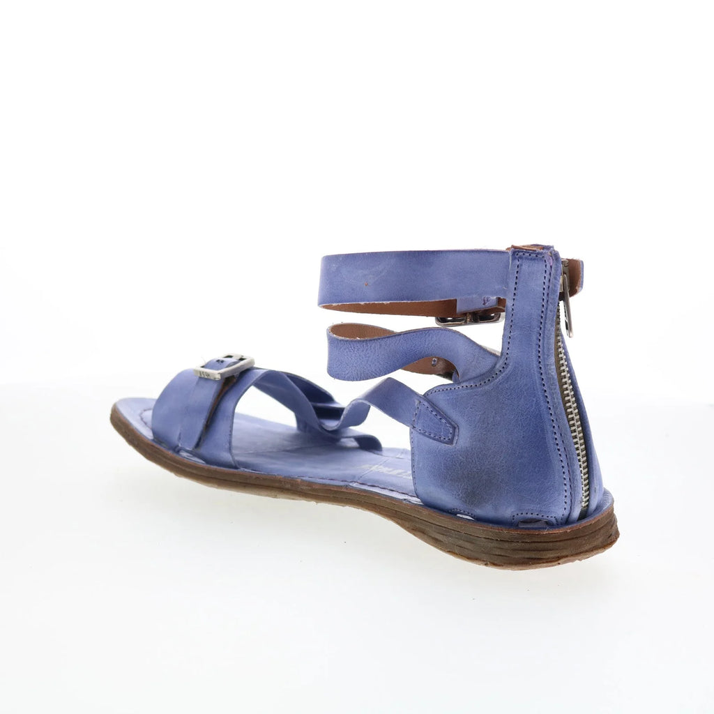 Reynolds Womens Blue Leather Hook & Loop Strap Sandals Shoes