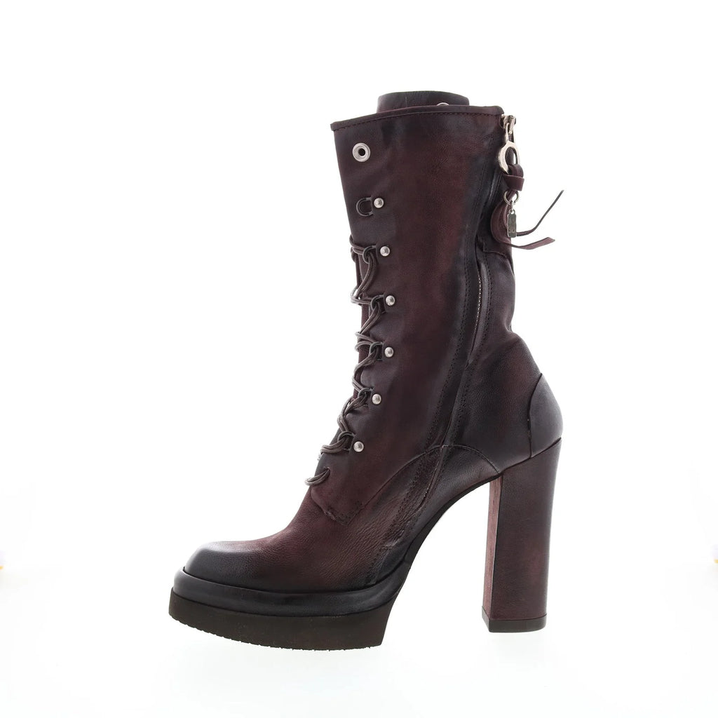 Vivienne A53205-302 Womens Burgundy Leather Casual Dress Boots