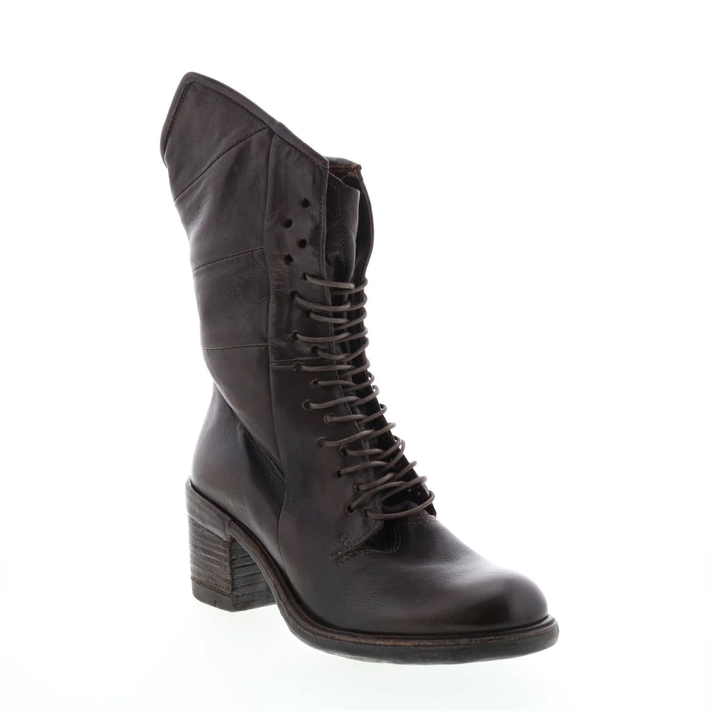 Jasper A24202-101 Womens Brown Leather Lace Up Casual Dress Boots