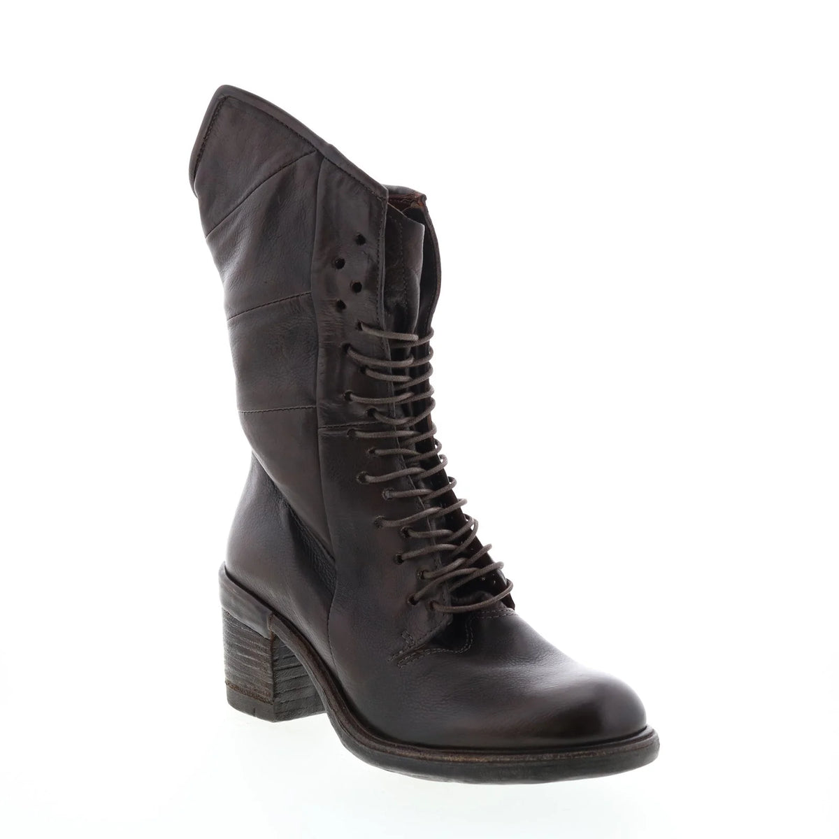 Jasper A24202-101 Womens Brown Leather Lace Up Casual Dress Boots