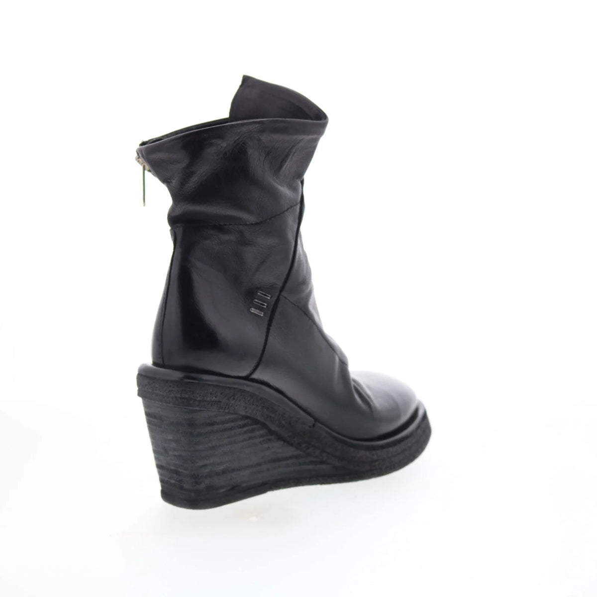 Tremont Womens Black Leather Zipper Casual Dress Boots