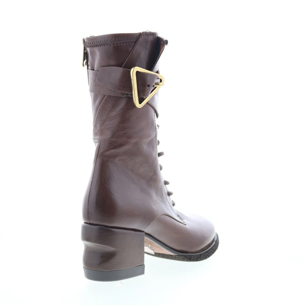 Layne Womens Brown Leather Zipper Casual Dress Boots