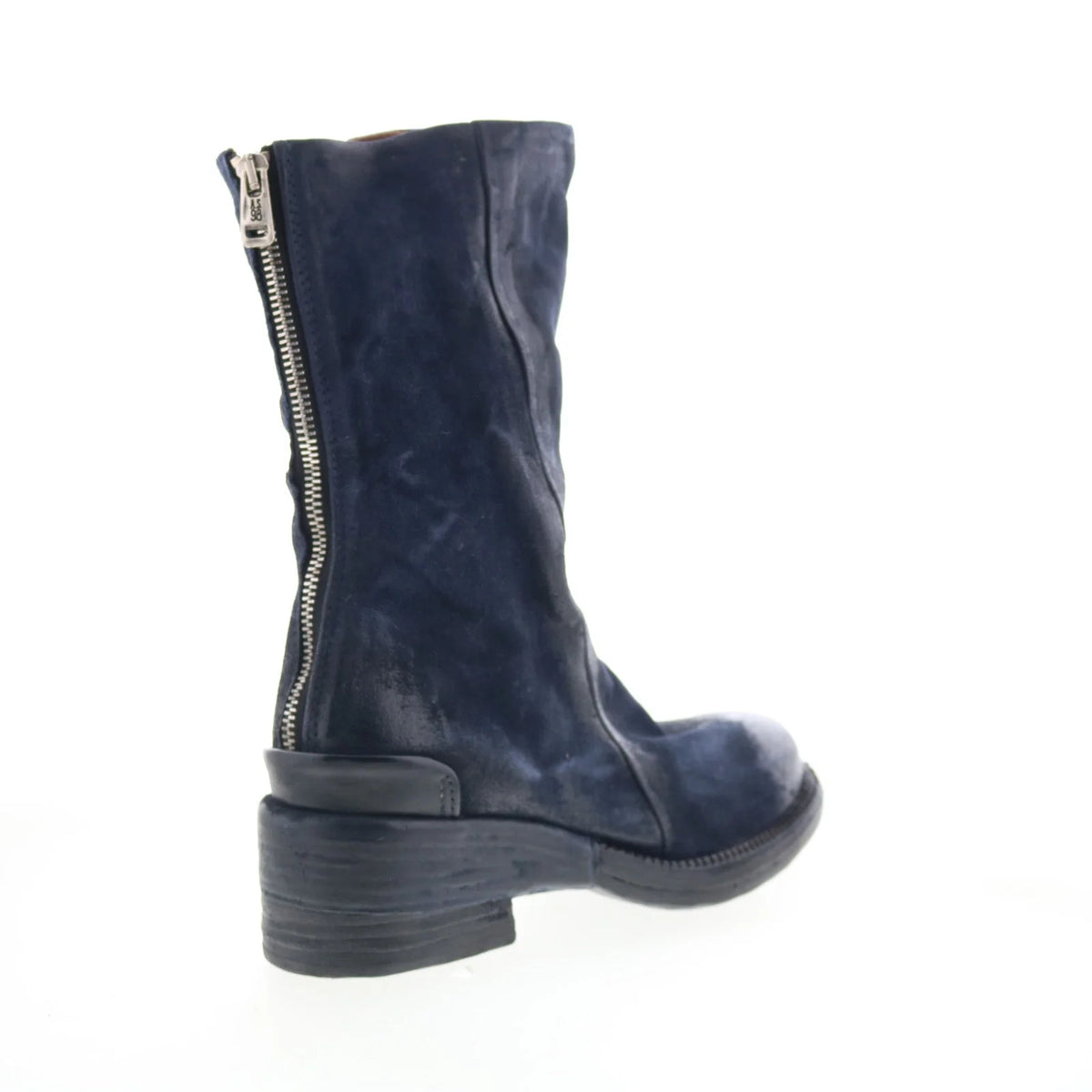 Saddler Womens Blue Leather Zipper Casual Dress Boots