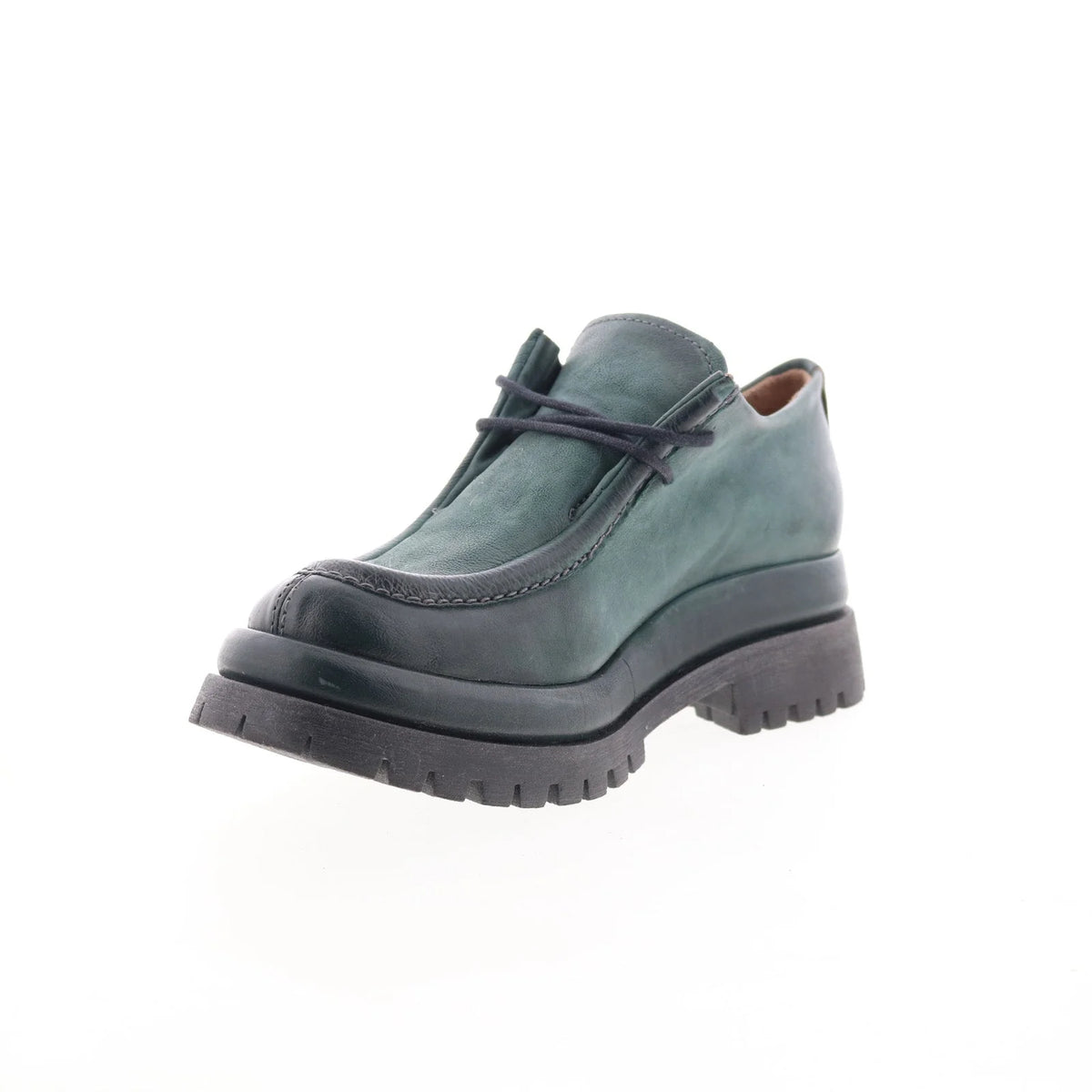 Daley Womens Green Leather Slip On Casual Dress Boots