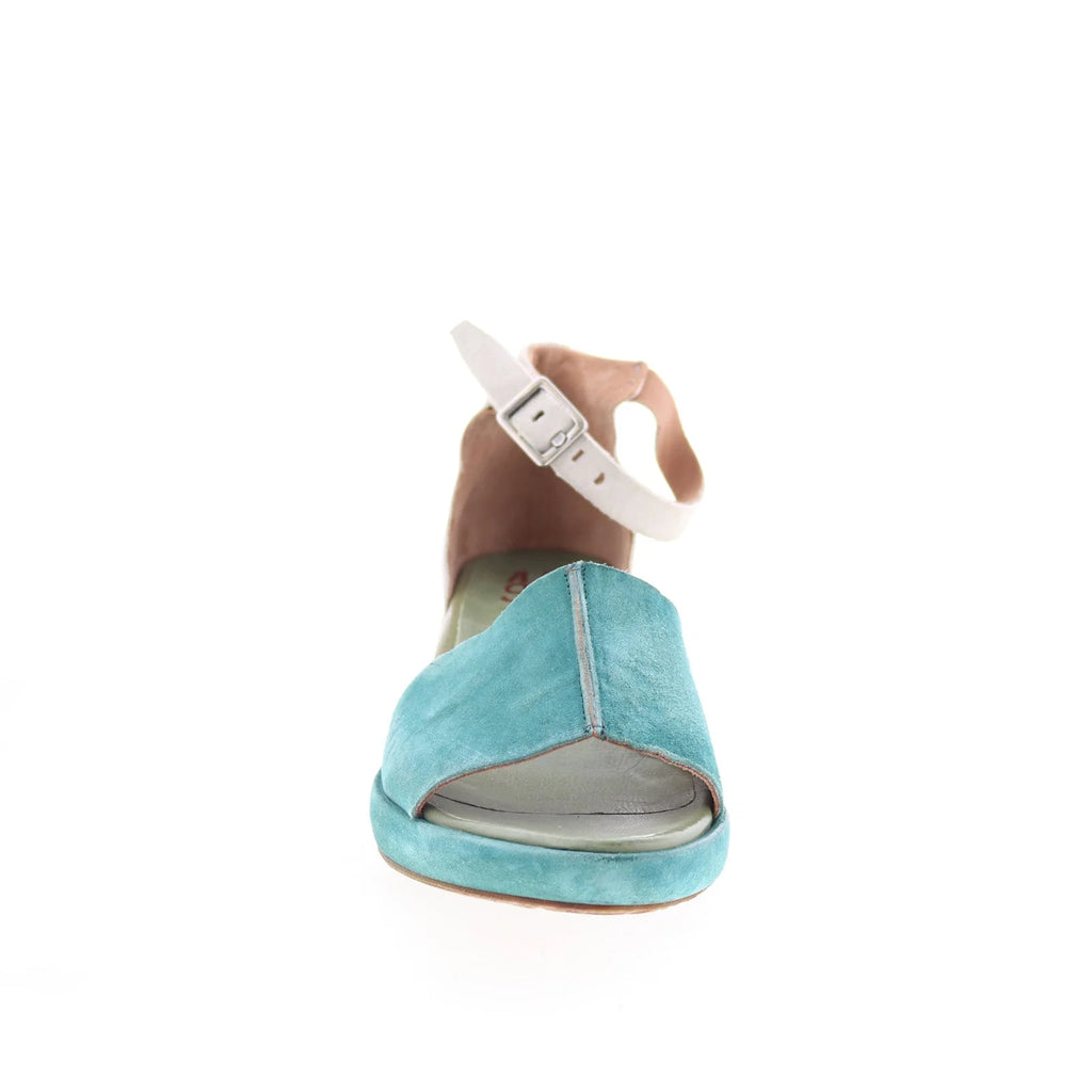 Crue B21003-201-0001 Womens Blue Suede Platform Sandals Shoes
