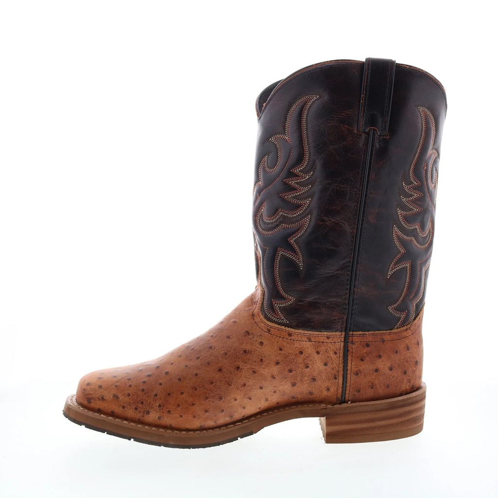 6750 Mens Brown Leather Slip On Cowboy Western Boots