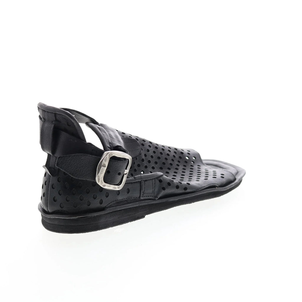 Mason A67005-201 Womens Black Leather Strap Sandals Shoes