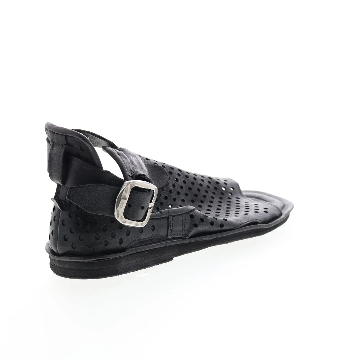 Mason A67005-201 Womens Black Leather Strap Sandals Shoes