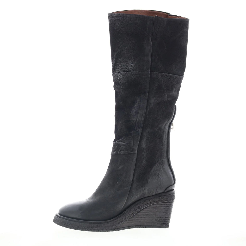 Templeton Womens Black Leather Zipper Casual Dress Boots