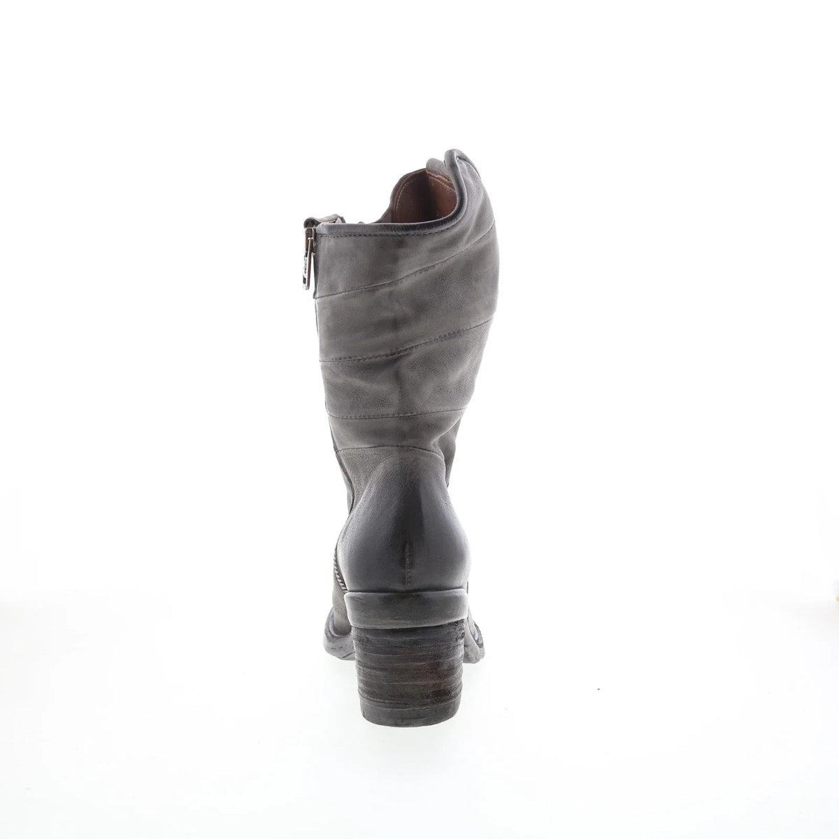 Jasper Womens Gray Leather Zipper Casual Dress Boots