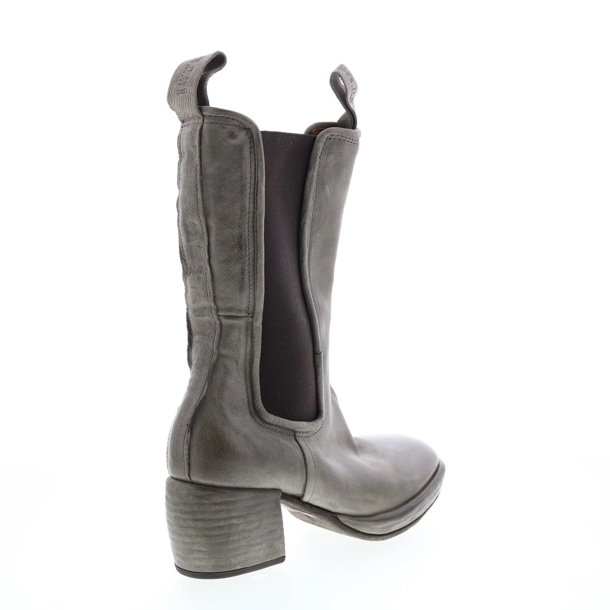 Collins A57202-302 Womens Gray Leather Slip On Chelsea Boots