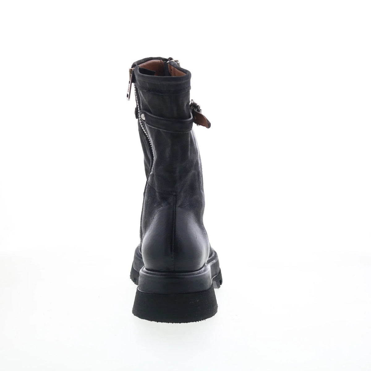 Vinson Womens Black Leather Zipper Casual Dress Boots