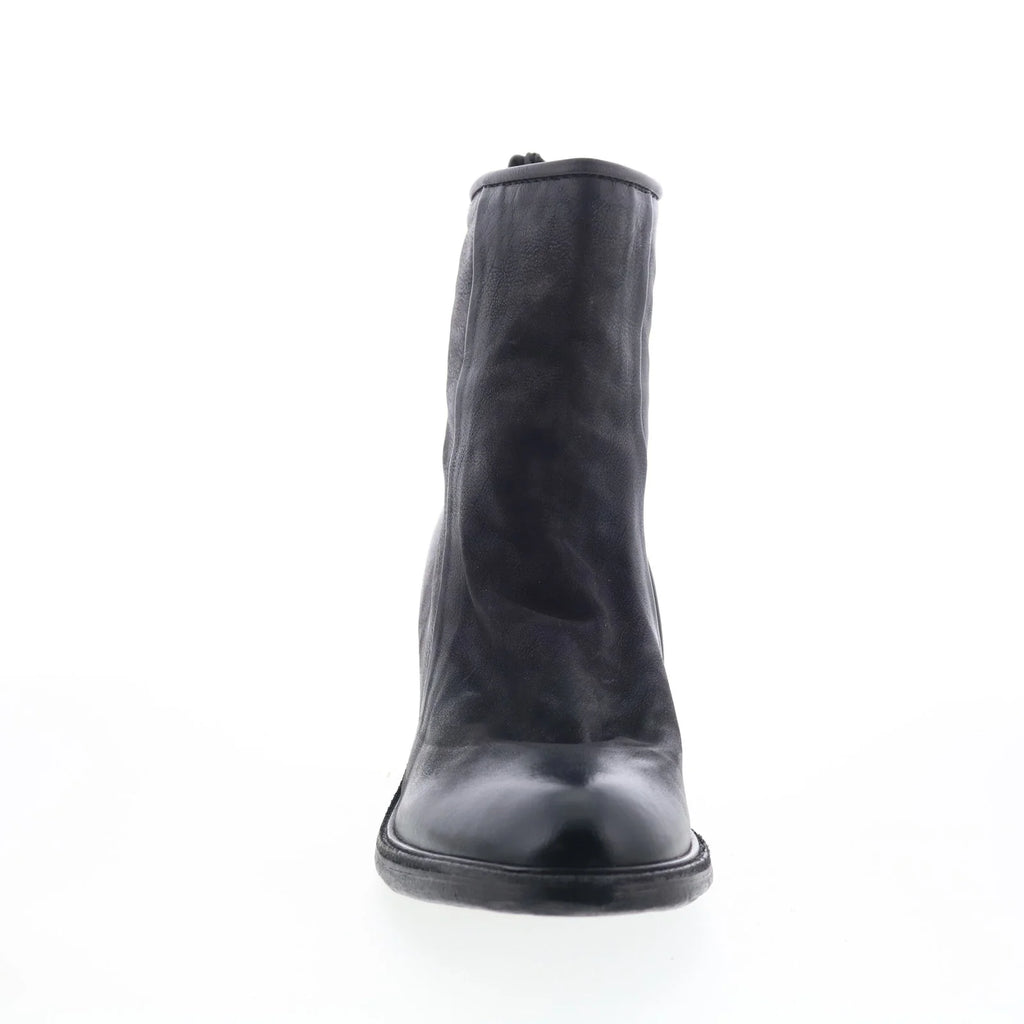 Jase Womens Black Leather Zipper Ankle & Booties Boots