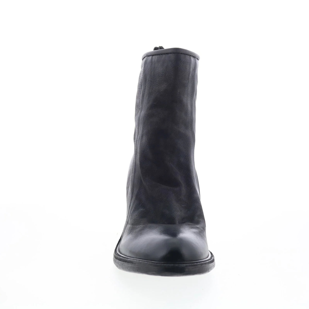 Jase Womens Black Leather Zipper Ankle & Booties Boots