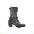 Jasper Womens Gray Leather Zipper Casual Dress Boots