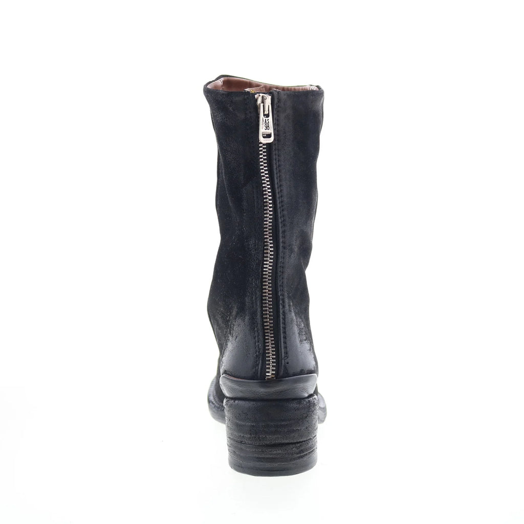 Saddler Womens Black Leather Zipper Casual Dress Boots