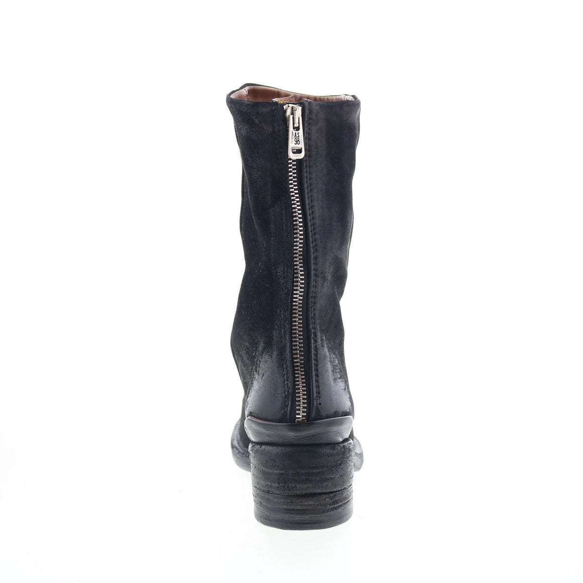 Saddler Womens Black Leather Zipper Casual Dress Boots