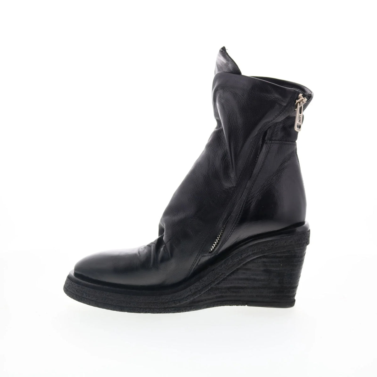 Tremont Womens Black Leather Zipper Casual Dress Boots