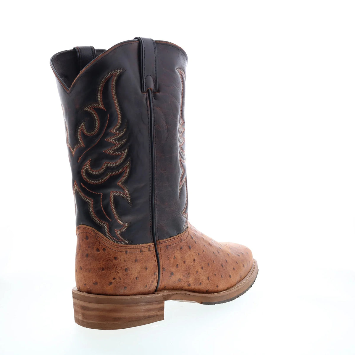 6750 Mens Brown Wide Leather Slip On Cowboy Western Boots