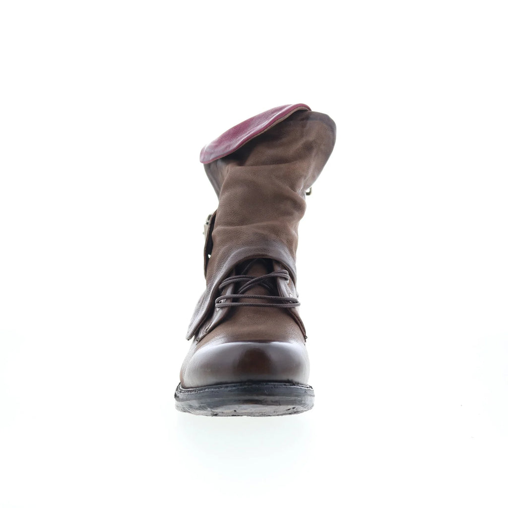 Simon 717204-203-0003 Womens Brown Leather Casual Dress Boots