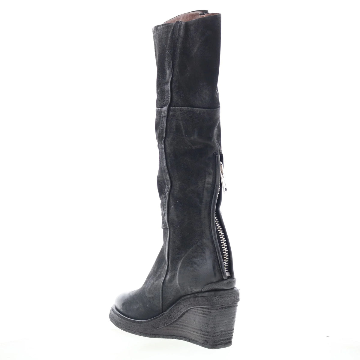 Templeton Womens Black Leather Zipper Casual Dress Boots