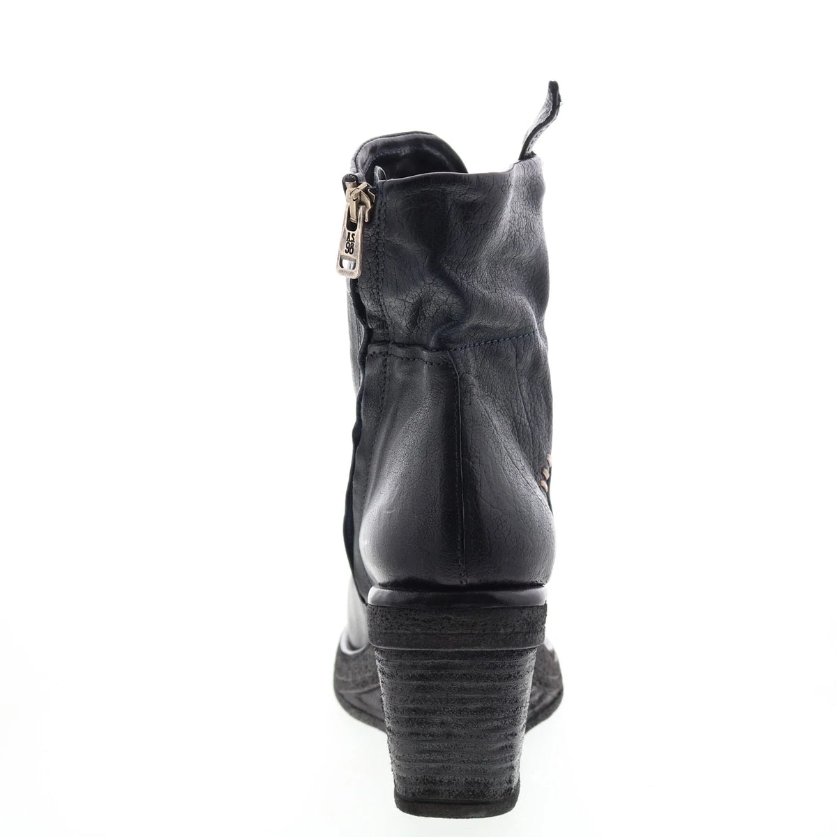 Tremont A30205-201 Womens Blue Leather Zipper Casual Dress Boots